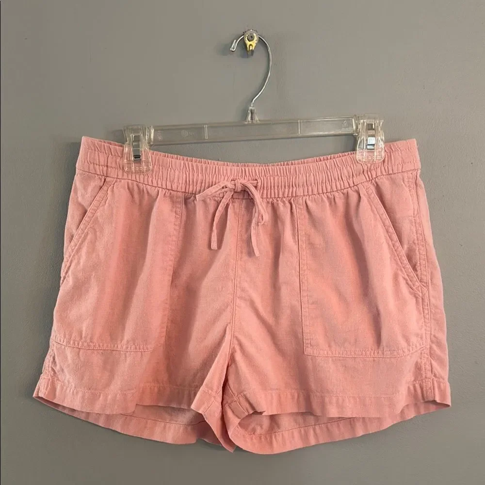 J. Crew Women's S Beachy Pull on Tropez Pink Linen blend Shorts